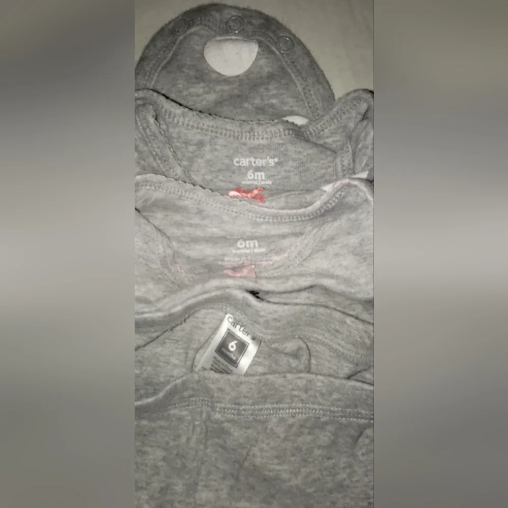 3 set Carters gray onesie  polka dot flamingo